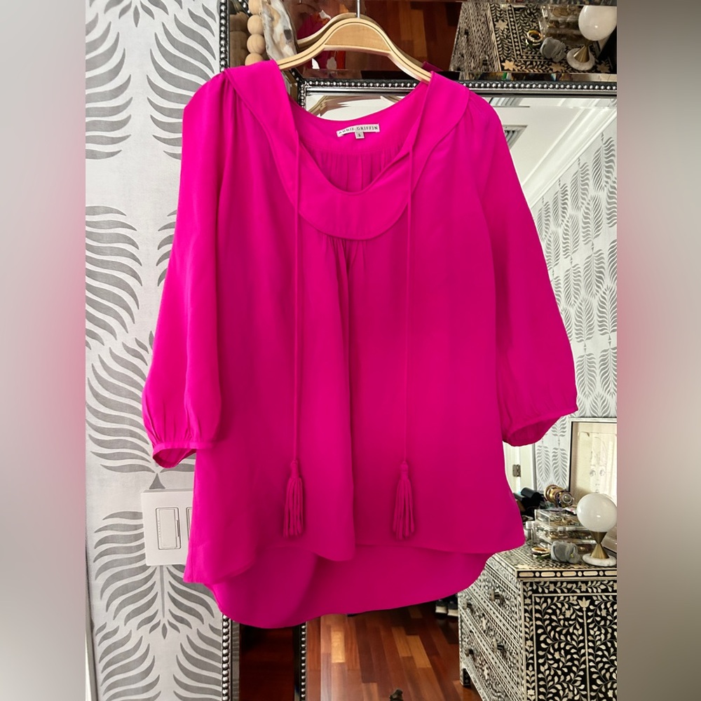 Annie Griffin Fuschia top size S
